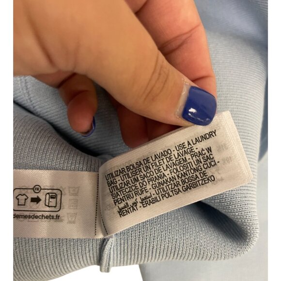 Zara Womens Blazer Jacket Size M Blue Trim Knit Sweater cardigan 4192/051 NWT - Picture 12 of 16